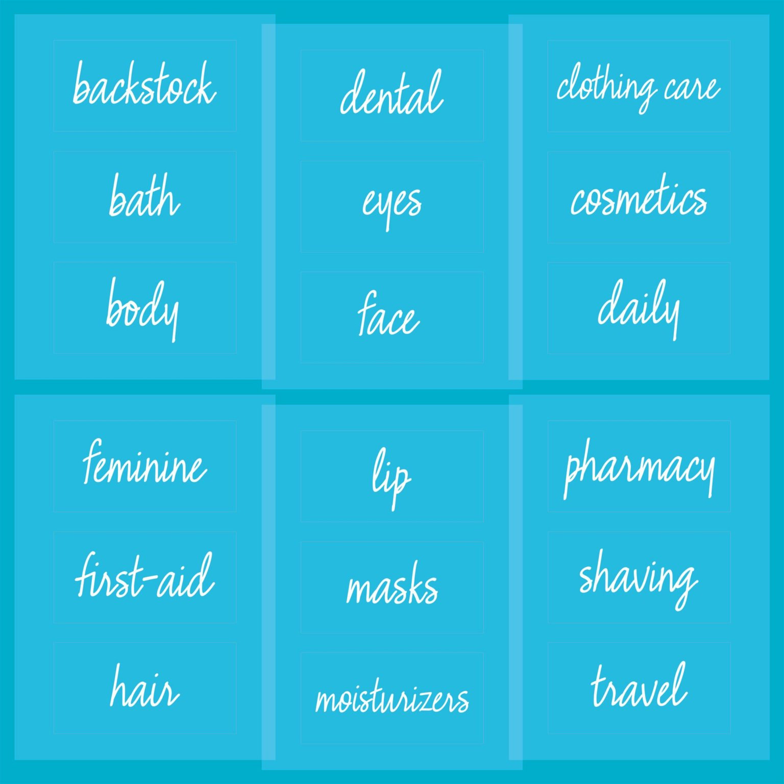 Etichete baie transparente The Home Edit