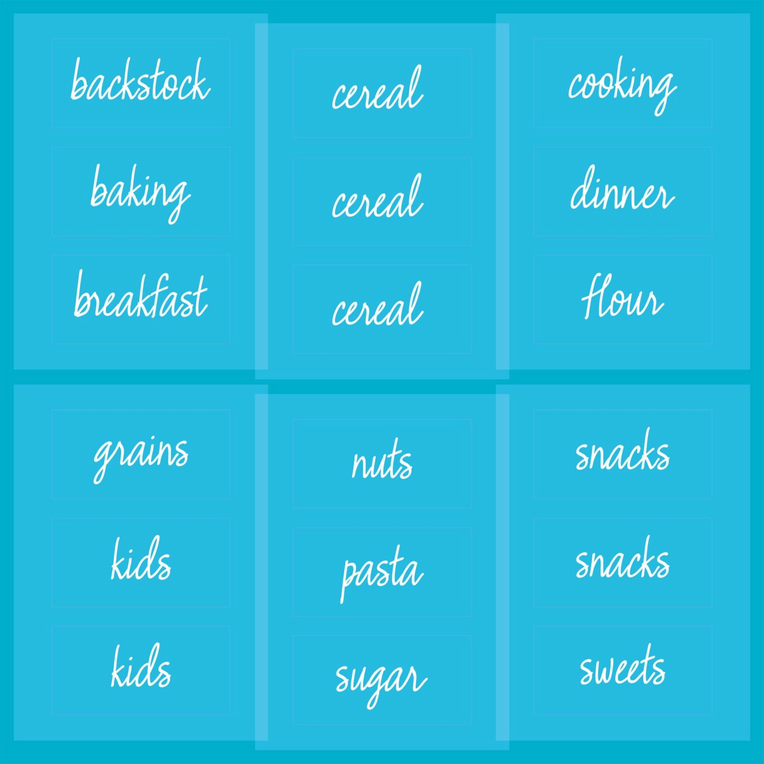 Etichete dulap/debara transparente The Home Edit