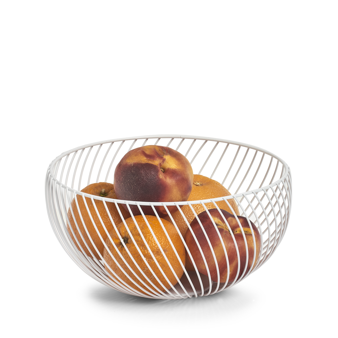 Coș fructe, metal, alb