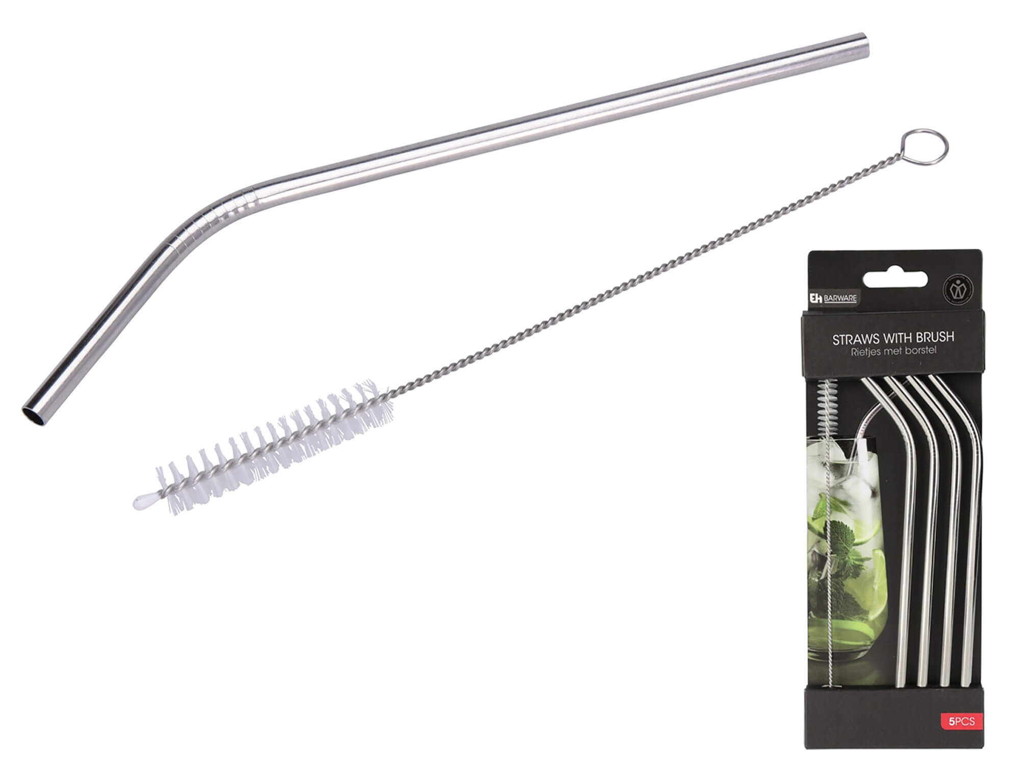 Paie metalice, 4buc, 21.5cm (incl. perie) EH