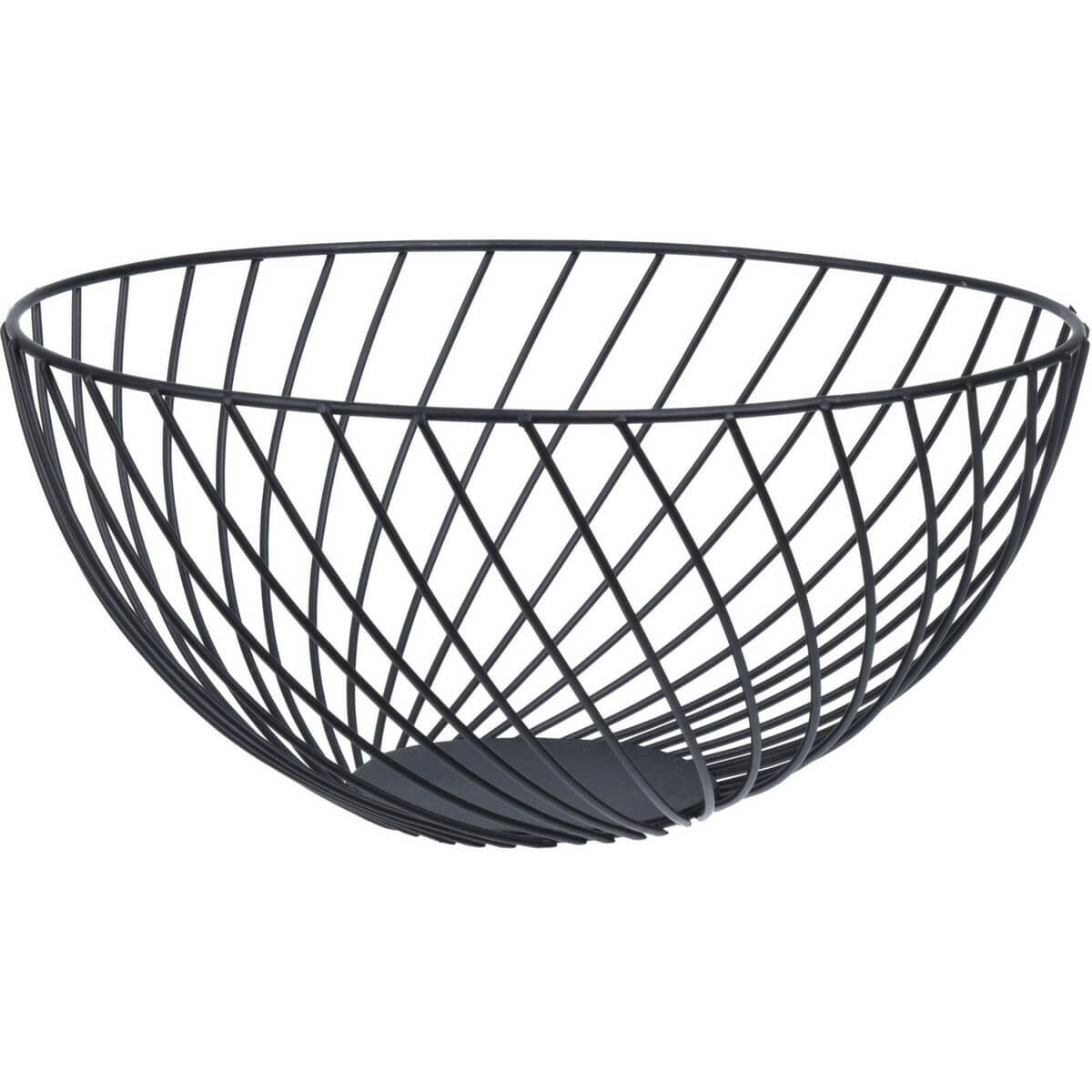 Cos pentru fructe “Ace” D25cm, H12cm, metal negru, EH