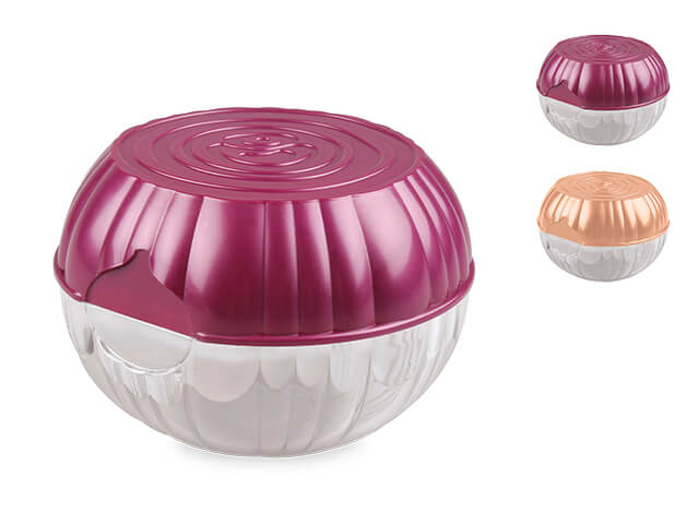 Container pastrare ceapa D10cm, rosu/bej