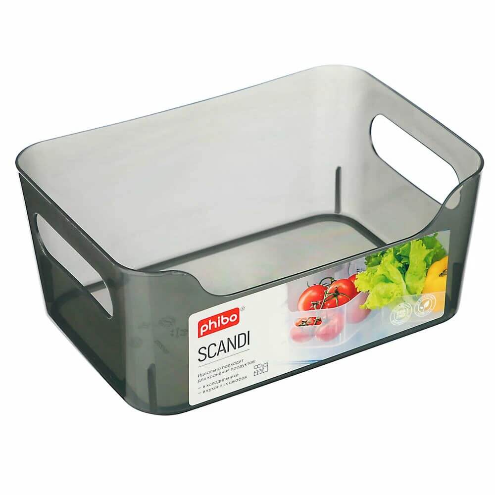 Cos Econova Scandi 1.2l, 17x12x7.5cm, plastic, negru