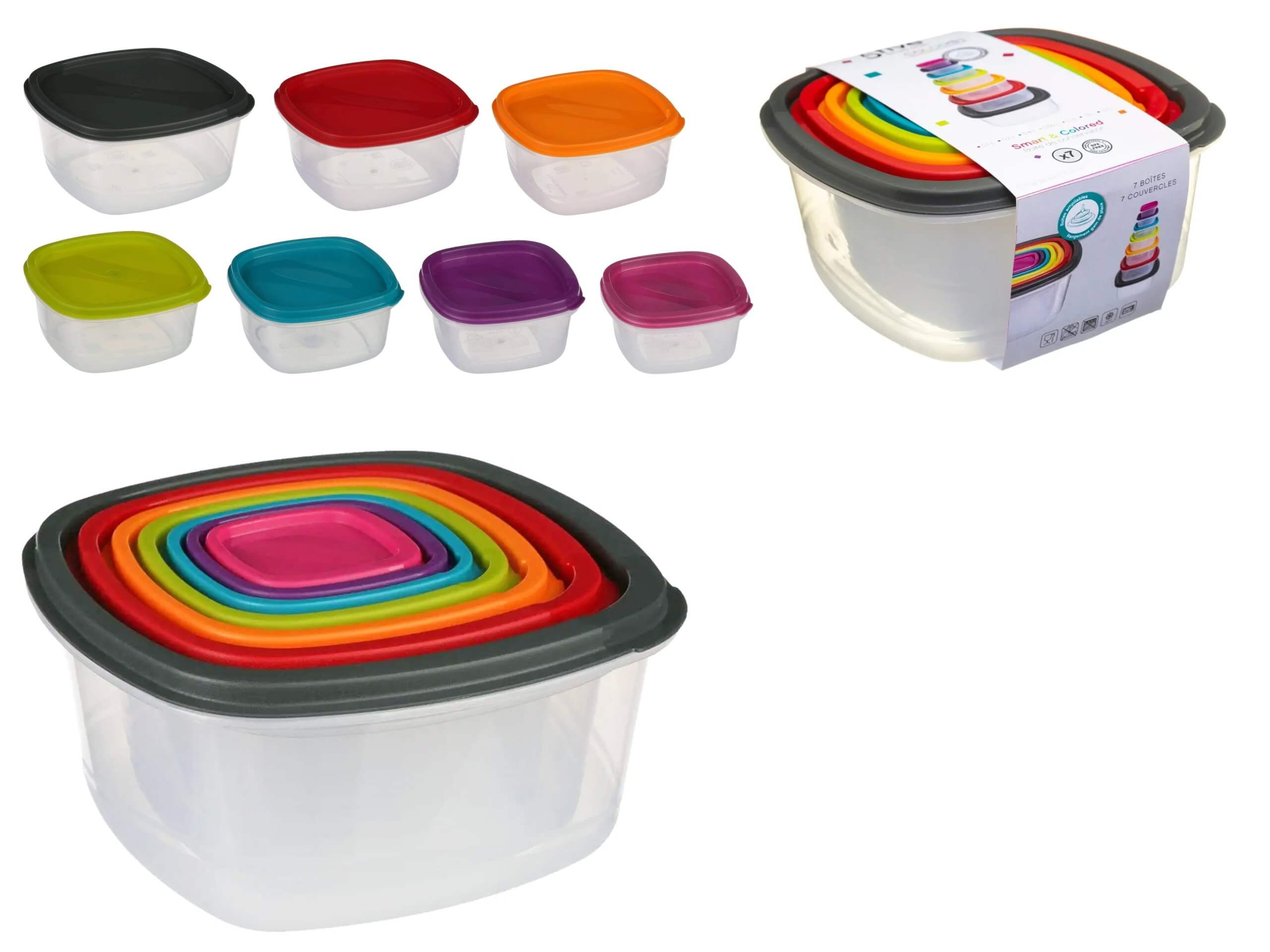 Set containere alimentare, 7buc, Five