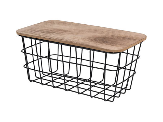 Cos metalic cu capac mdf 26x15x12cm