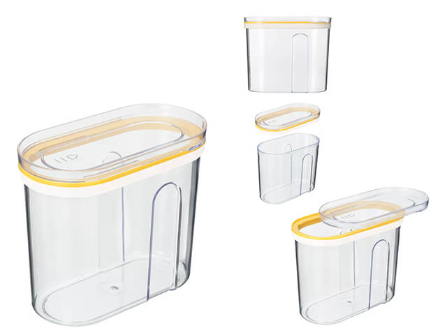 Container crupe, capac glisant, 0.75l, galben