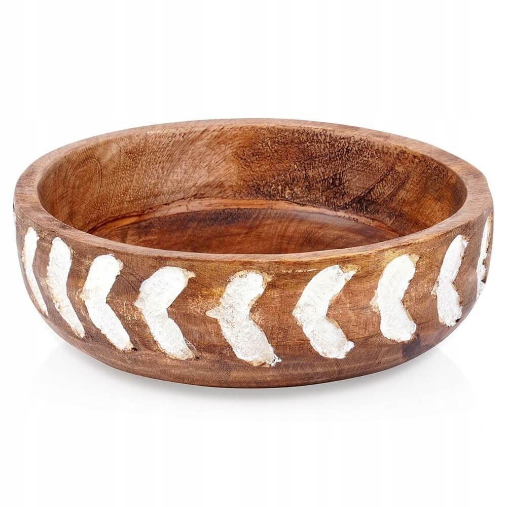 Farfurie adinca de servire D19x5cm, lemn de mango