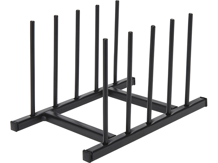 Suport pentru farfurii, tocatoare,  20×12.5x12cm, metal, negru