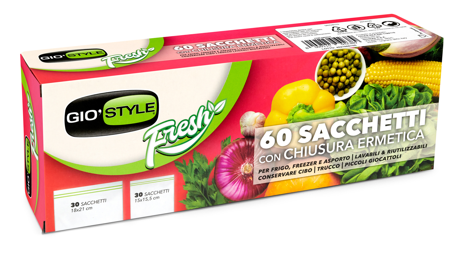 Pungi cu fermoar sigilat ermetic 60buc (30b 18x21cm, 30b 15×15.5cm)